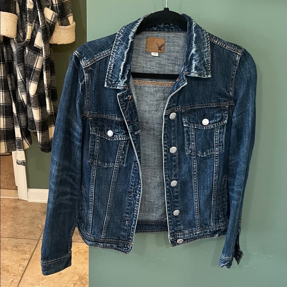 American Eagle Outfitters Dark Blue Jean Jacket